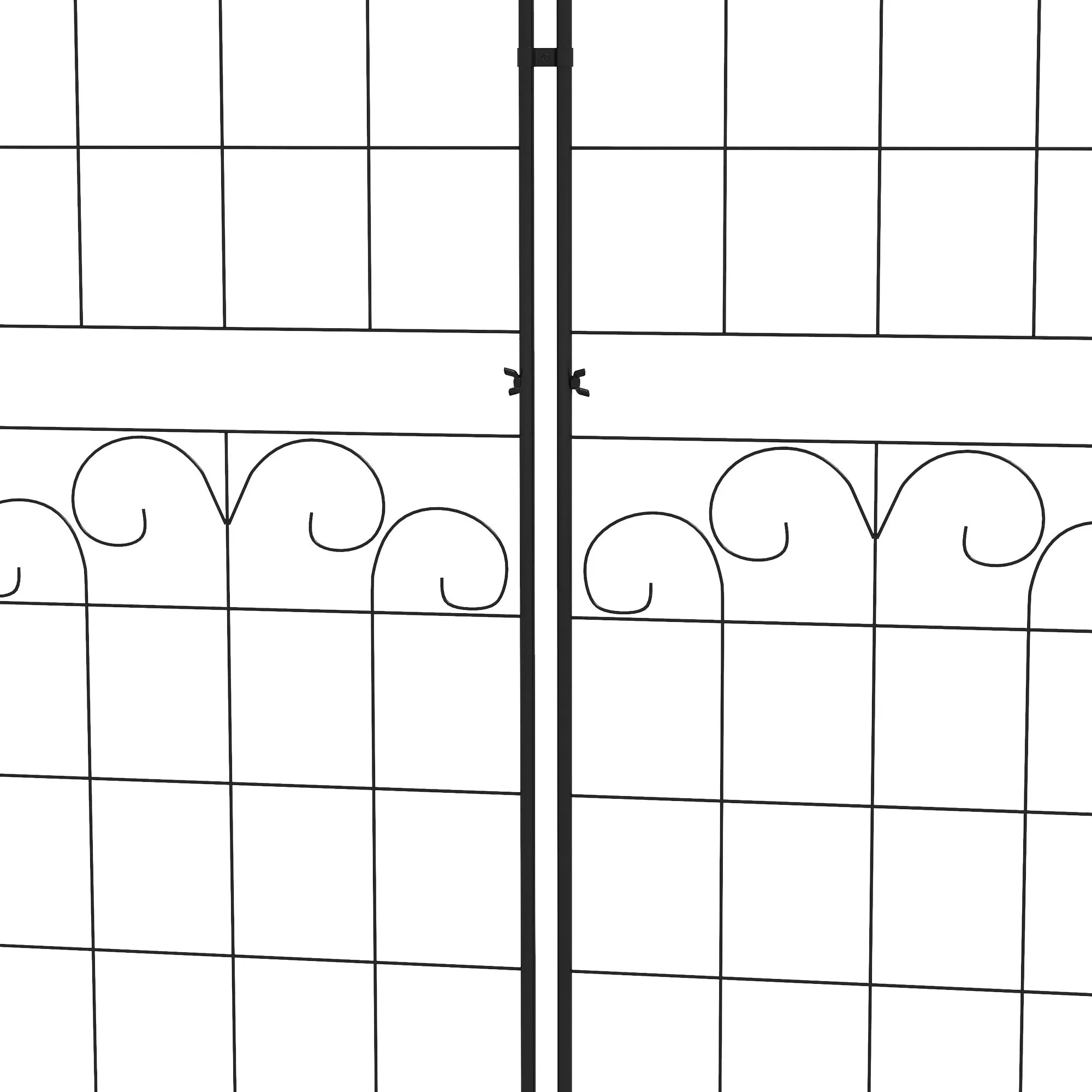 Metal Trellis Set of 2, Garden Trellis for Climbing Plants Support Frames, Floral Design