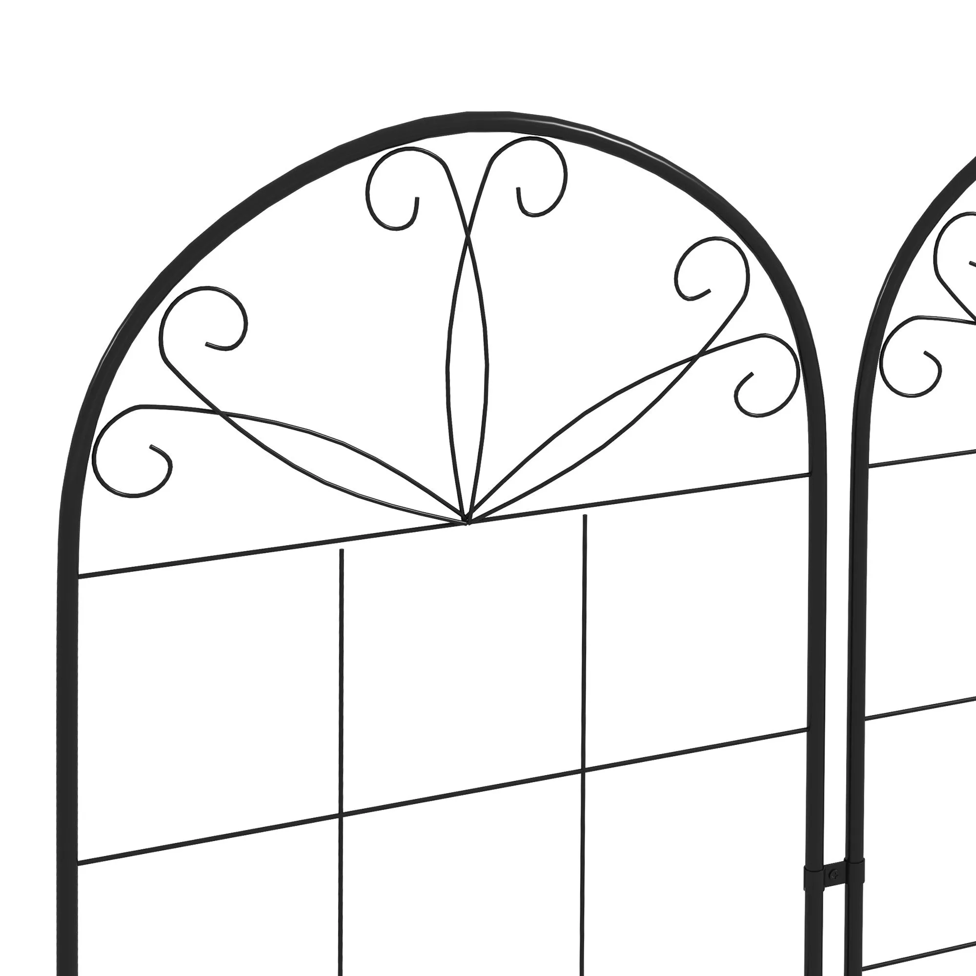 Metal Trellis Set of 2, Garden Trellis for Climbing Plants Support Frames, Grid Design