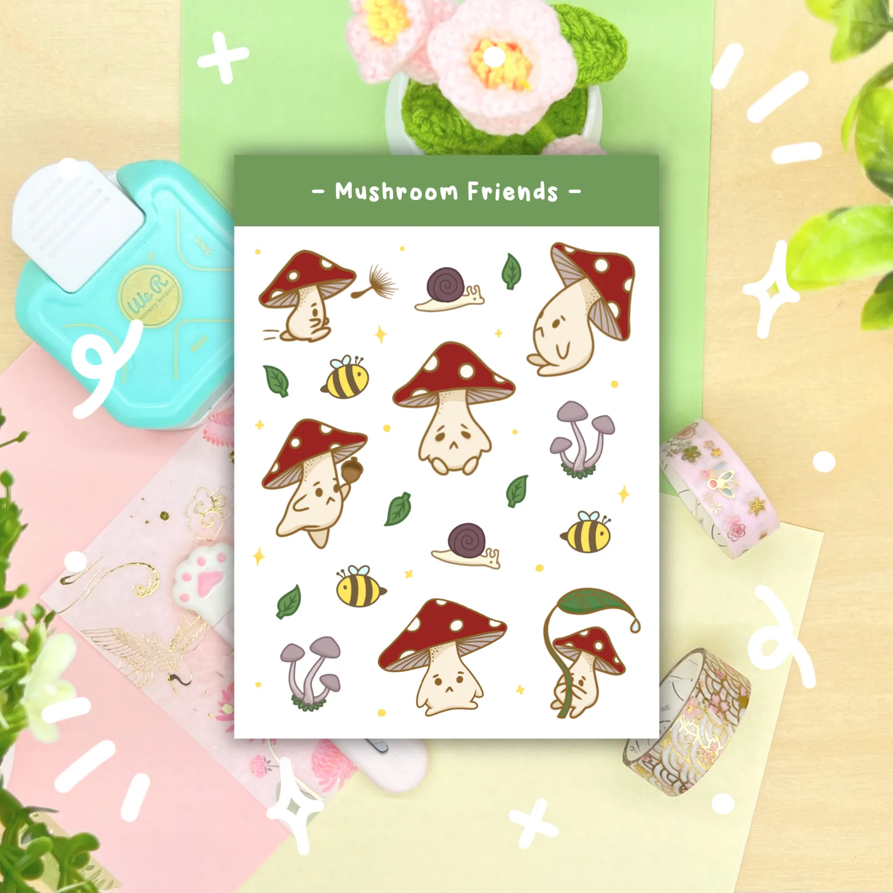 Mushroom Friends Sticker Sheet