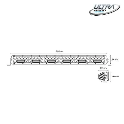 NITRO Maxx 305W 35″ LED Light bar | Ultra Vision Lighting