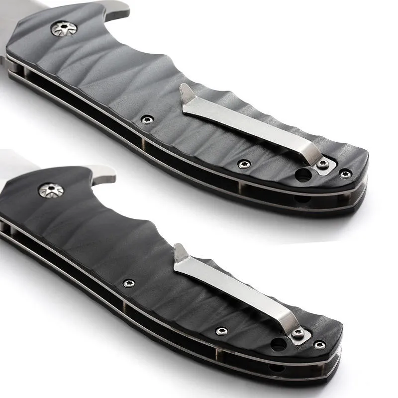 Non Slip Aluminum Handle Outdoor Pocket Knife Folding Stainless Steel Blade Camping Hiking Every Day Carry Knives Pocket Clip