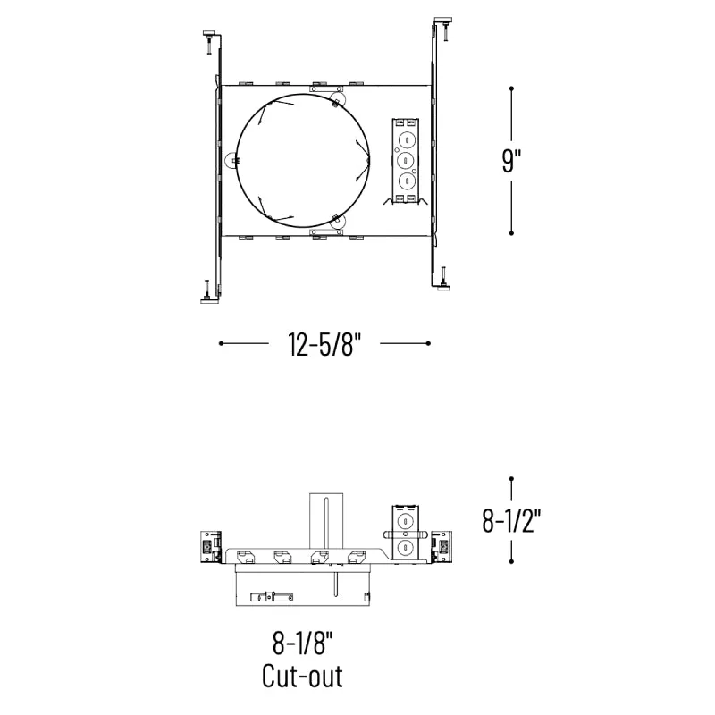 Nora NCAH-830 8" LED Sapphire High Lumen Universal Frame-In Kit