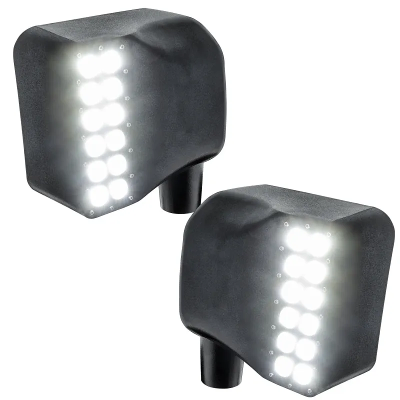 Oracle Lighting Technologies Side View Mirror Square 12 LED Spot light Electric Adjustment - Plastic