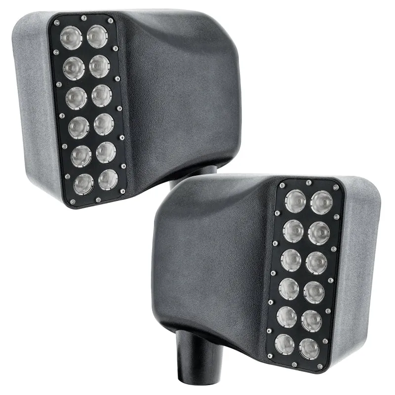 Oracle Lighting Technologies Side View Mirror Square 12 LED Spot light Electric Adjustment - Plastic