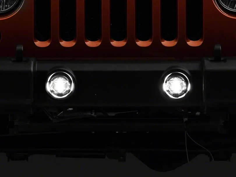 Raxiom LED Fog Lights Jeep Wrangler JK / JL (10-23) [Axial Series - 4" Round LED] Polycarbonate Lenses