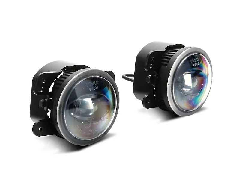 Raxiom LED Fog Lights Jeep Wrangler JK / JL (10-23) [Axial Series - 4" Round LED] Polycarbonate Lenses