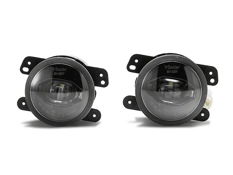 Raxiom LED Fog Lights Jeep Wrangler JK / JL (10-23) [Axial Series - 4" Round LED] Polycarbonate Lenses