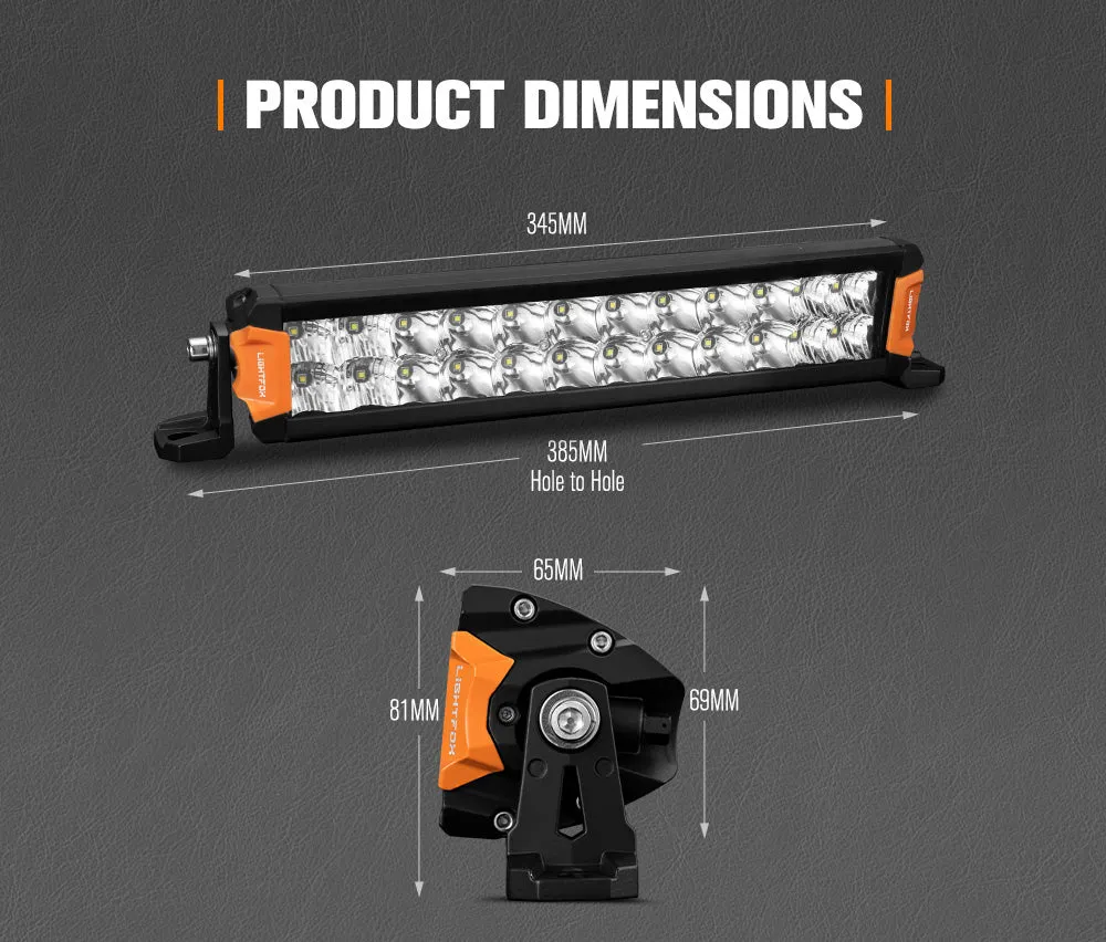 Rigel Series 12inch Osram LED Light Bar 1Lux @ 337m 8,320 Lumens