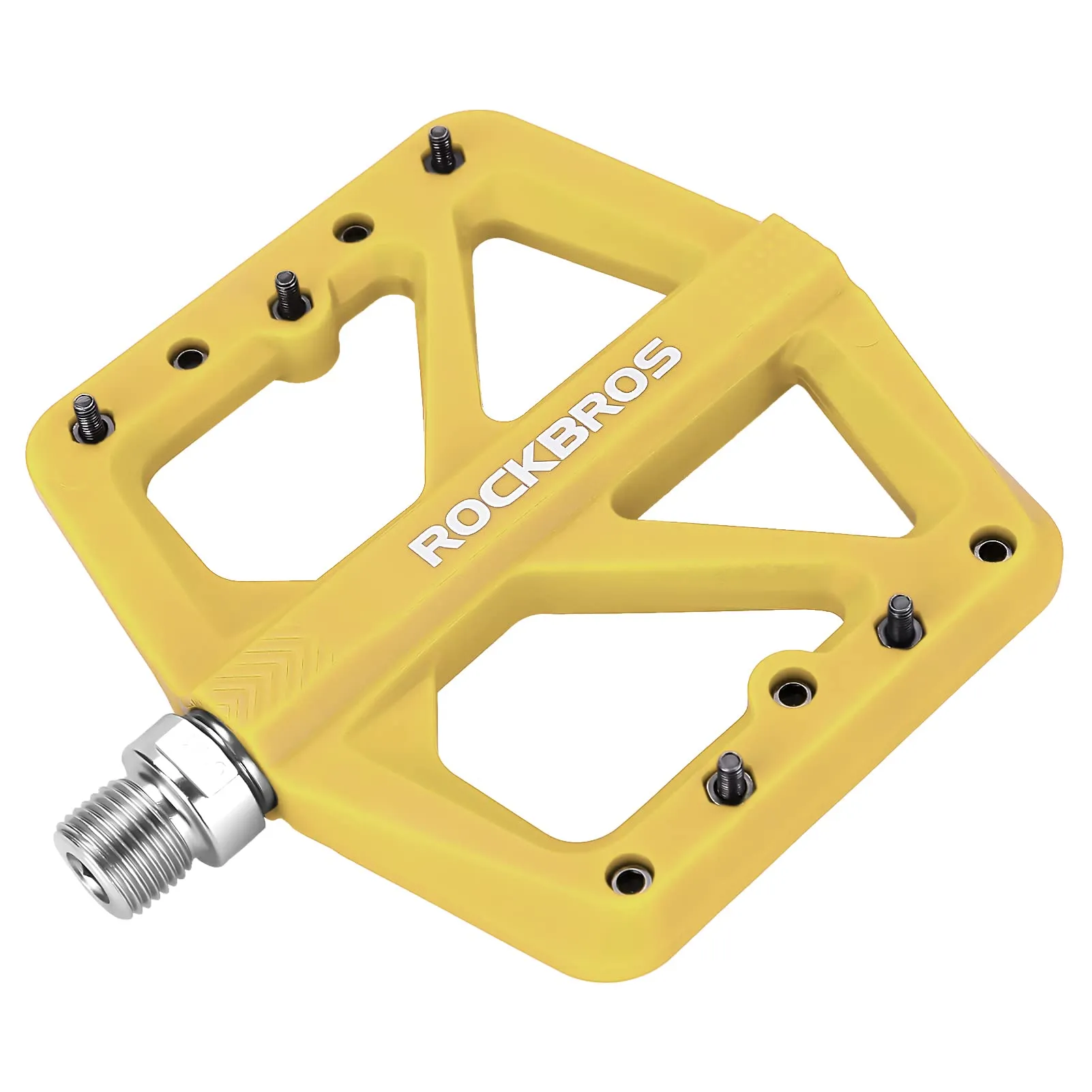 ROCKBROS Mountain Bike Pedals Lightweight Nylon DU Bearing 9/16" MTB Flat Bike Pedals