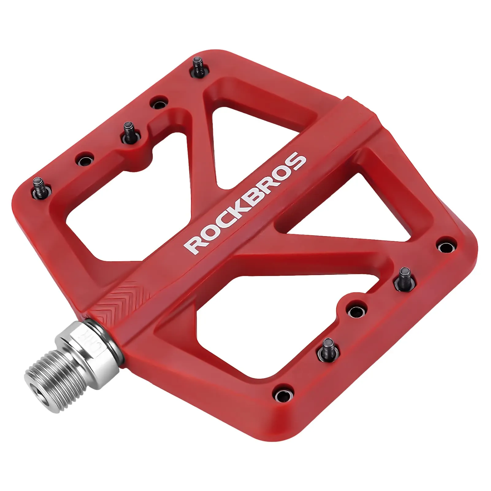 ROCKBROS Mountain Bike Pedals Lightweight Nylon DU Bearing 9/16" MTB Flat Bike Pedals