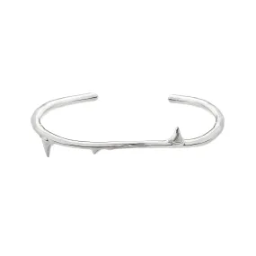 Rose Thorn Bangle - Silver