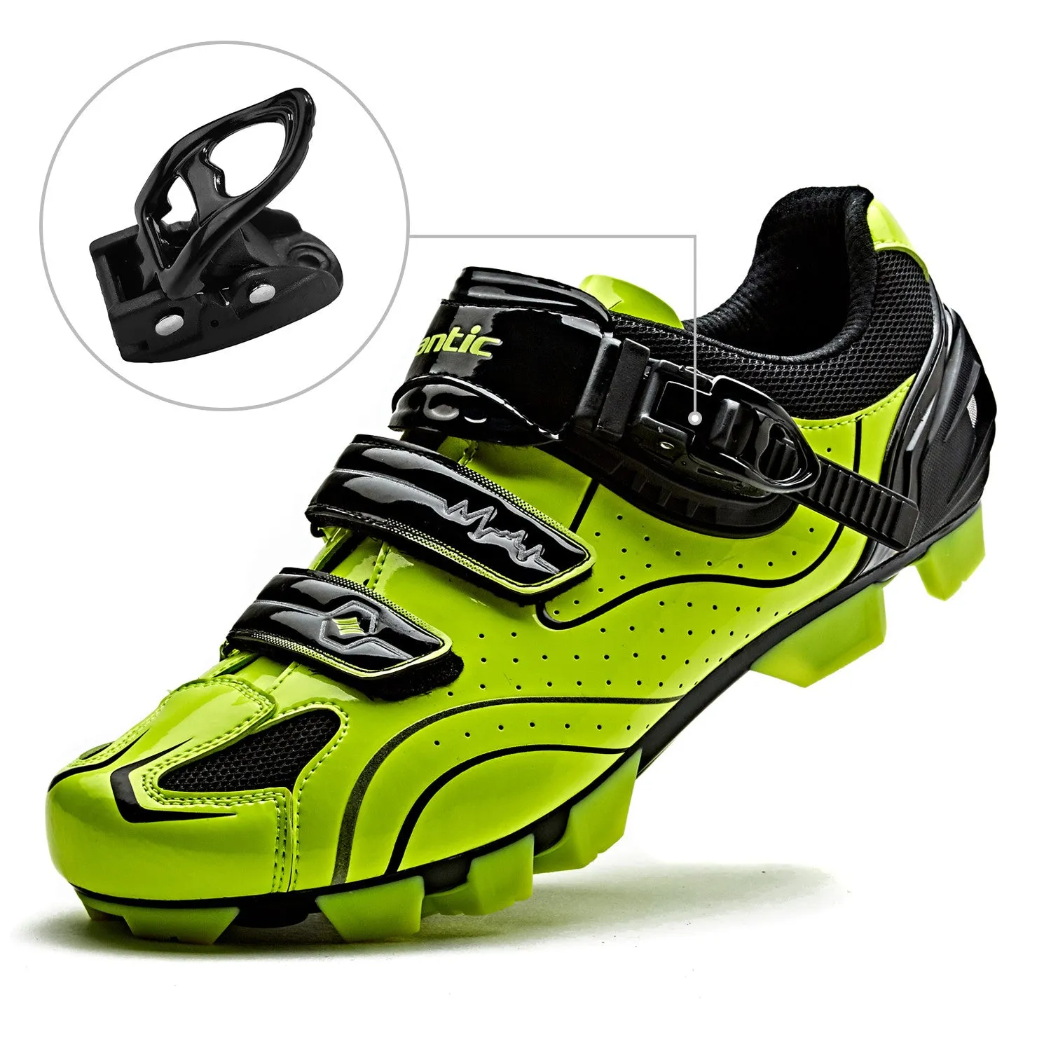 Santic Knight Ⅱ Lightgreen Black Men MTB Cycling Shoes