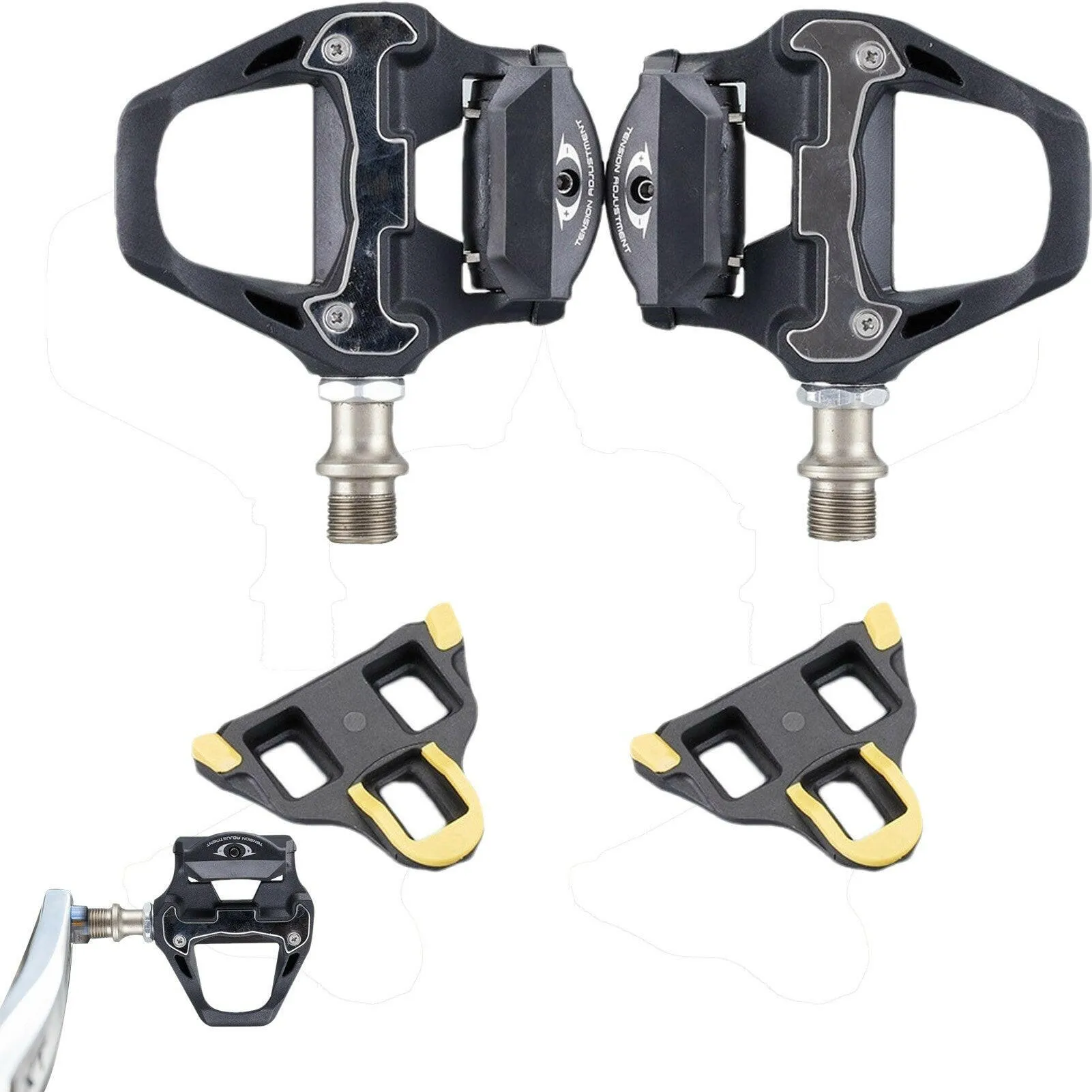 Self-locking Bike Pedals SPD-SL Road Bike Pedal Bicycle Platform Flat Ultra-Light Clipless Pedal With Anti-skid Nail For Cycling