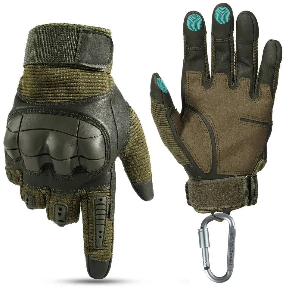 Tactical Gloves, PU Leather, For Paintball Bicycle Hunting Hiking Cycling