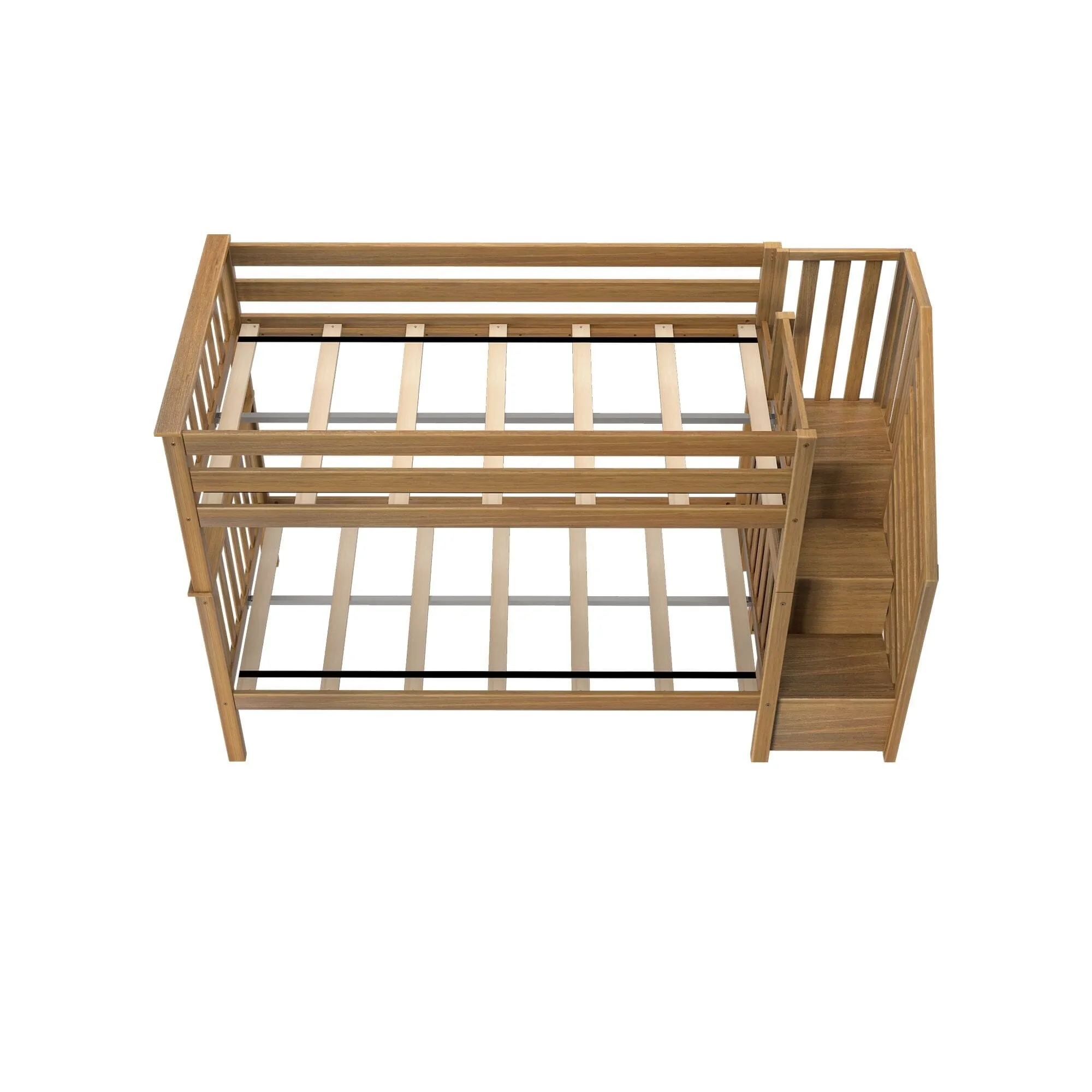 Twin Over Twin Bunk Bed With Stairs