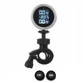 Universal Motorcycle Solar Intelligent Tire Pressure Monitor Waterproof Digital Display Set Temperature Battery Time Display