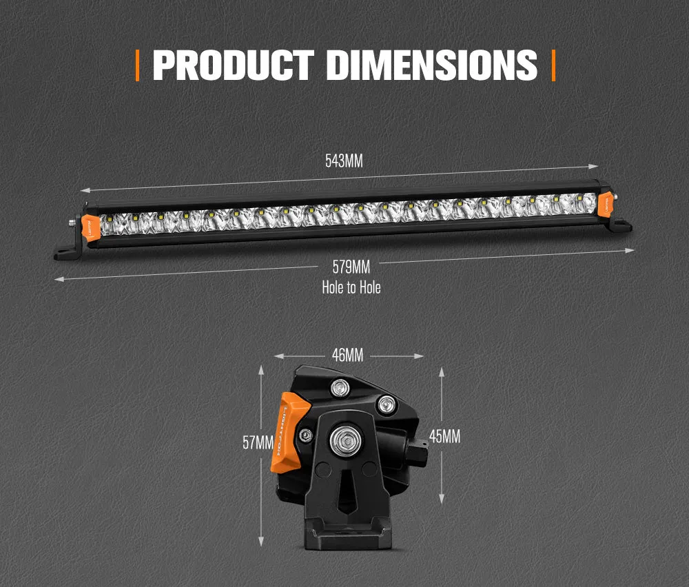 Vega Series 20inch Osram LED Light Bar 1Lux @ 453m 12,580 Lumens