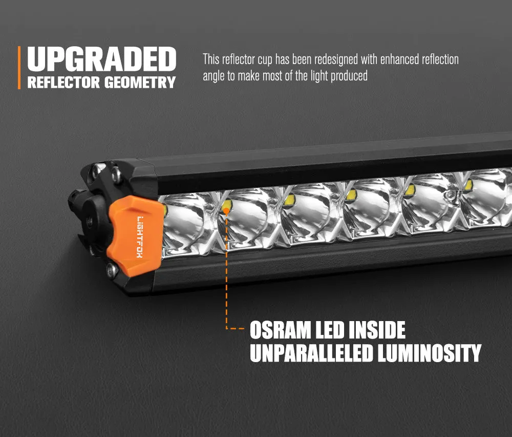 Vega Series Pair 8inch Osram LED Light Bar 1Lux @ 606m 8,856 Lumens